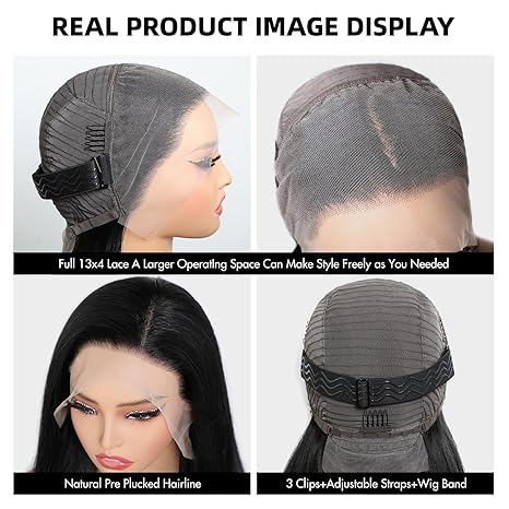 Wig store-Straight-Straight Lace Front Wigs Human Hair 220% Density 15A Grade Real Full Lace Wigs 13×4 Hd Lace Front Wigs Human Hair 20 Inch Straight Wigs Human Hair Pre Plucked With Baby Hair Natural Hairline 3 Wig store-Straight-Straight Lace Front Wigs Human Hair 220% Density 15A Grade Real Full Lace Wigs 13x4 Hd Lace Front Wigs Human Hair 20 Inch Straight Wigs Human Hair Pre Plucked With Baby Hair Natural Hairline - Image 3