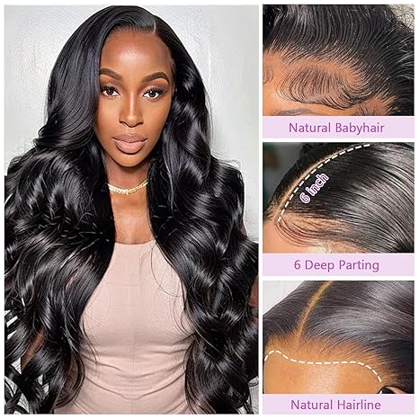 Wig store-Thick-28 Inch 13×6 Lace Front Wigs Human Hair 200% Density Body Wave Lace Front Wigs Human Hair Pre Plucked HD Lace Frontal Wigs Human Hair for Women Glueless Brazilian Virgin Human Hair with Baby Hair 2 Wig store-Thick-28 Inch 13x6 Lace Front Wigs Human Hair 200% Density Body Wave Lace Front Wigs Human Hair Pre Plucked HD Lace Frontal Wigs Human Hair for Women Glueless Brazilian Virgin Human Hair with Baby Hair - Image 2