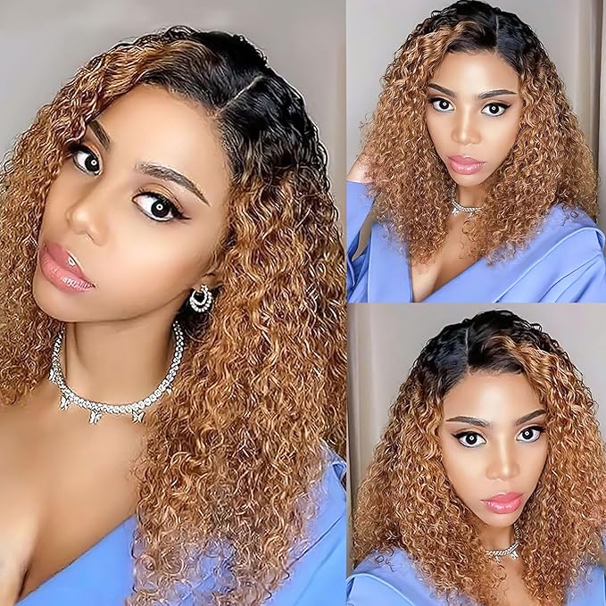 Wig store-Curly-Glueless Wigs Human Hair Highlight Ombre Lace Front Wig Human Hair Curly Bob Wig Deep Wave Pre Plucked Pre Cut Lace Front Wigs Human Hair 1B/30 5×5 HD Lace Closure Wig 180% Density Beginners 16 Inch Wig store-Curly-Glueless Wigs Human Hair Highlight Ombre Lace Front Wig Human Hair Curly Bob Wig Deep Wave Pre Plucked Pre Cut Lace Front Wigs Human Hair 1B/30 5x5 HD Lace Closure Wig 180% Density Beginners 16 Inch