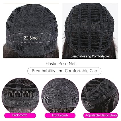 Wig store-Straight-Honey Blonde Highlight Ombre Short Bob Wig with Bangs 15 inch Straight Hair with Bangs Glueless Non Lace Front Wig Machine Made YAKI Straight Bob Human Hair Wigs for Women FS27/30 3 Wig store-Straight-Honey Blonde Highlight Ombre Short Bob Wig with Bangs 15 inch Straight Hair with Bangs Glueless Non Lace Front Wig Machine Made YAKI Straight Bob Human Hair Wigs for Women FS27/30 - Image 3