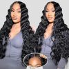 Wig store-Wavy-Wear and Go Glueless Wigs Human Hair Loose Deep Wave Lace Front Wigs Human Hair 12A Glueless Wigs Human Hair Pre Plucked Pre Cut 5×5 HD Closure Wigs Bleached Knots 210% Density (26 Inch)