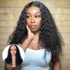Wig store-Short-Ombre Curly Bob Wig Human Hair Glueless Wigs Human Hair Pre Plucked Pre Cut Short Highlights Closure Bob Wig Water Wave Middle Part Balayage Lace Frontal Human Hair Wigs for Black Women 4/27 14Inch 5
