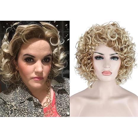 Wig store-Curly-Kalyss Short Curly Wavy Blonde Wigs for Women Heat Resistant Synthetic Full Head Hair Costume Wig Natural Looking 130% Density Hairpiece 2 Wig store-Curly-Kalyss Short Curly Wavy Blonde Wigs for Women Heat Resistant Synthetic Full Head Hair Costume Wig Natural Looking 130% Density Hairpiece - Image 2