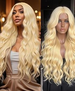 Wig store-Blonde Wigs for Women-613 13X6 Lace Front Wig Human Hair Body Wave 200 Density HD Lace Front Wigs Human Hair Blonde Wig Human Hair Glueless Wigs Human Hair Pre Plucked Pre Cut 613 HD Lace Frontal Wig 13×6 for Women 20 Inch