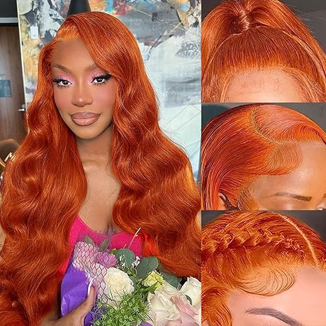 Wig store-Long Hair-Ginger Lace Front Wigs Human Hair Pre Plucked with Baby Hair- 13×6 HD Ginger Body Wave Lace Frontal Wigs Human Hair Wig store-Long Hair-Ginger Lace Front Wigs Human Hair Pre Plucked with Baby Hair- 13x6 HD Ginger Body Wave Lace Frontal Wigs Human Hair