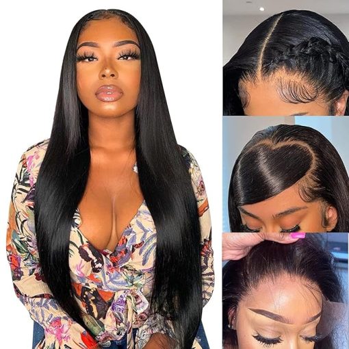 Wig store-Straight-Small Cap Wigs 21 inch Cap Size Straight 13×4 Lace Front Wigs 150% density Pre Plucked with Baby Hair 18 inch - Image 3