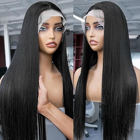 Wig store-Straight-AISI HAIR Straight Lace Front Wig Pre Plucked With Baby Hair 13×4 HD Glueless Synthetic Black Wigs for Women 28inch Beginner Friendly 3 Wig store-Straight-AISI HAIR Straight Lace Front Wig Pre Plucked With Baby Hair 13x4 HD Glueless Synthetic Black Wigs for Women 28inch Beginner Friendly - Image 3