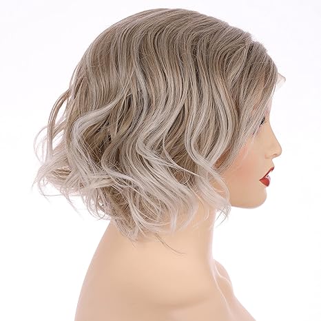 Wig store-Wavy-Onedor Lace Front Short Wavy Hair Bob Wig for Women- 10 Inch with Side Part (Ice Brown) 3 Wig store-Wavy-Onedor Lace Front Short Wavy Hair Bob Wig for Women- 10 Inch with Side Part (Ice Brown) - Image 3