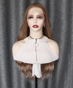 Wig store-Wavy-Long Wavy Blonde #103 Hair Synthetic Lace Front Wigs for Women Loose Wavy Free Part Glueless Lace Wigs Blonde Heat Resistant Fiber Natural Hairline Water Wave Wig Cosplay Daily Party Wigs 2