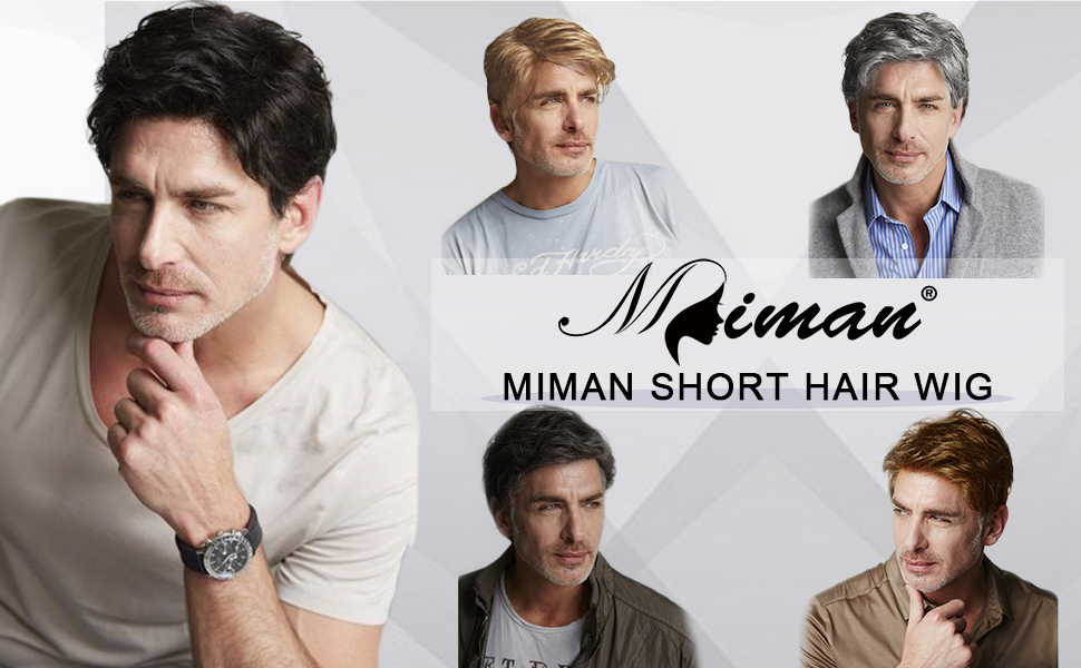 MIMAN short hair wig for men