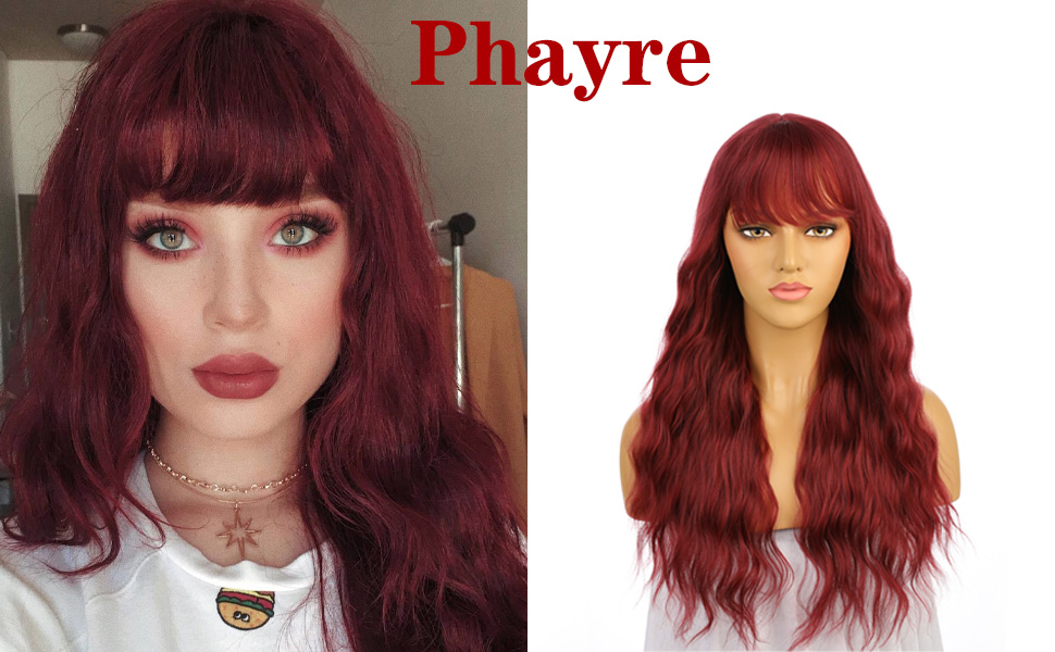 burgundy wig