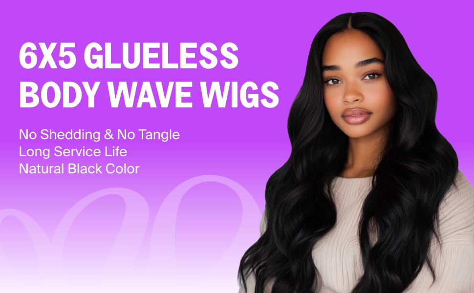 Megalook wig 6x5 Glueless Wigs Human Hair Tiny Knots Body Wave