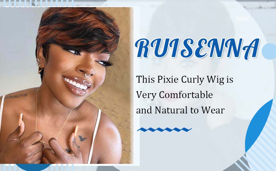 New Design Side Part Pixie Cut Wigs for Black Women Human Hair