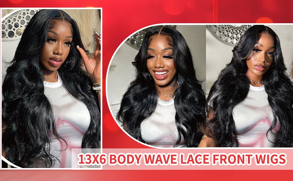 13x6 body wave lace front wigs human hair