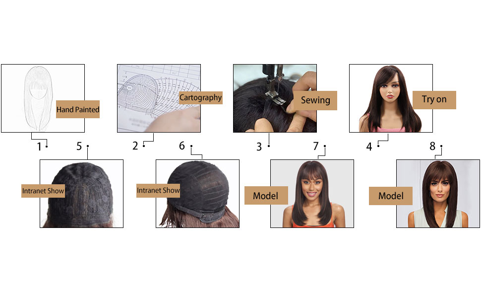 brown human hair wig