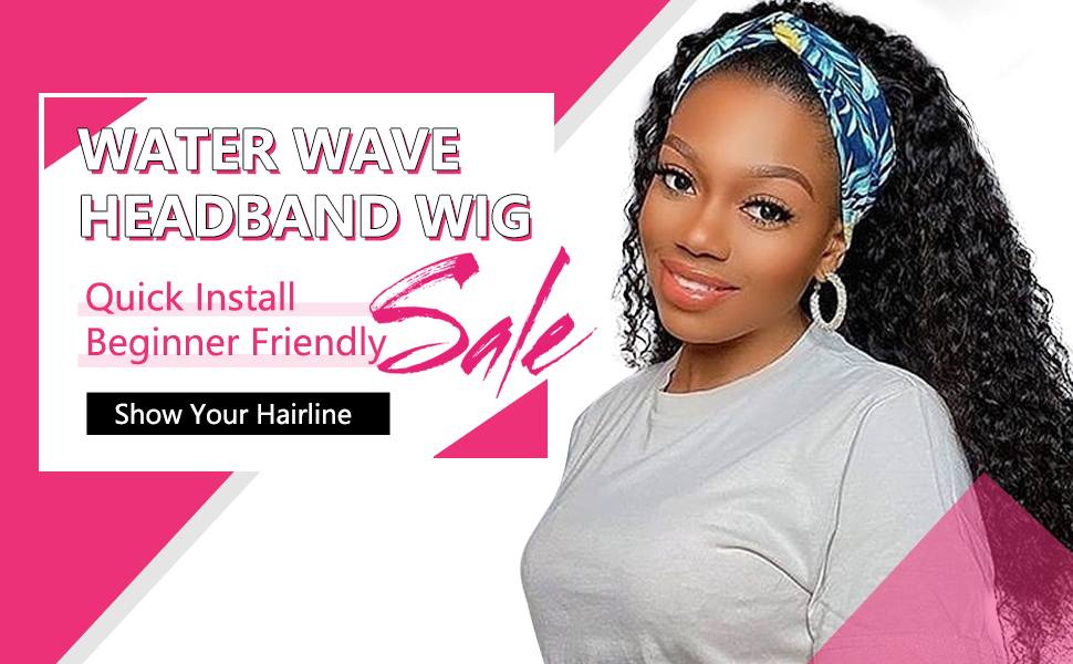 Curly Headband Wig