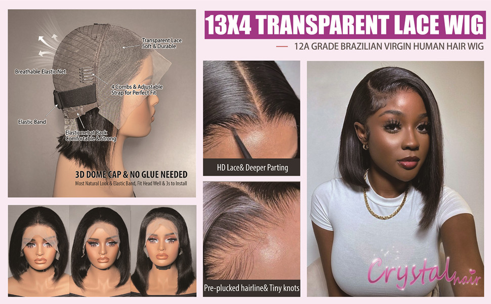 c part bob wig closure wig dyed wig colored wig hair replacement wigs wig for women medium length