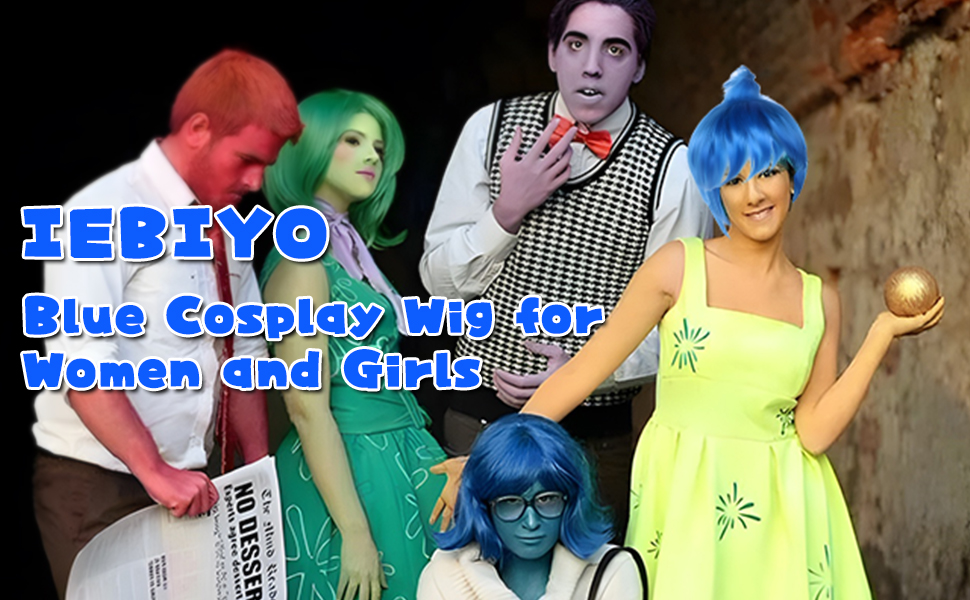 blue anime wig short blue wig blue cosplay wig joy wig joy blue wig