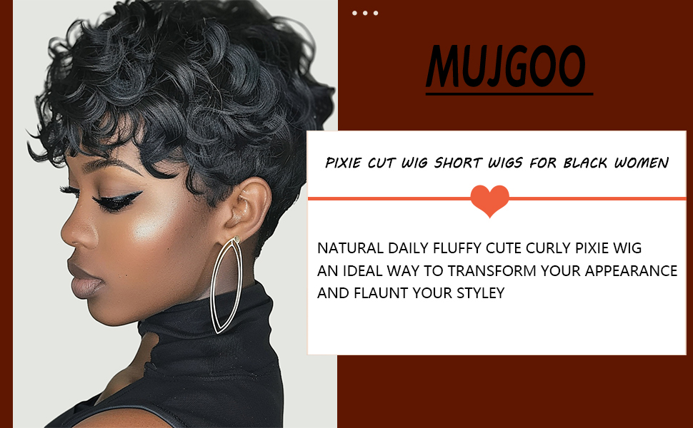 NATURAL BLACK PIXIE CUT WIG