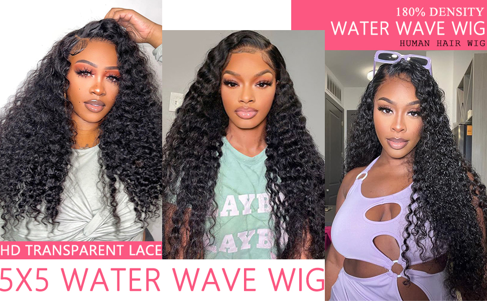 5x5 water wave wig