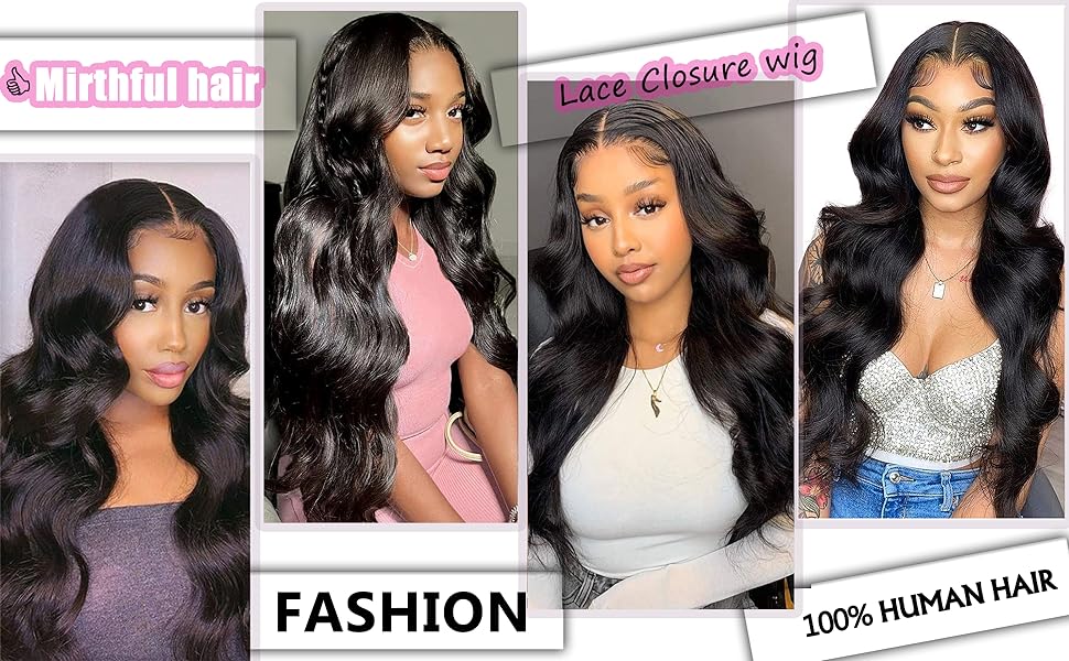 closure wigs human hair