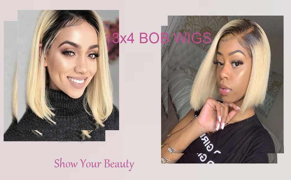 Ombre Blonde 13X4 hd BOB wigs